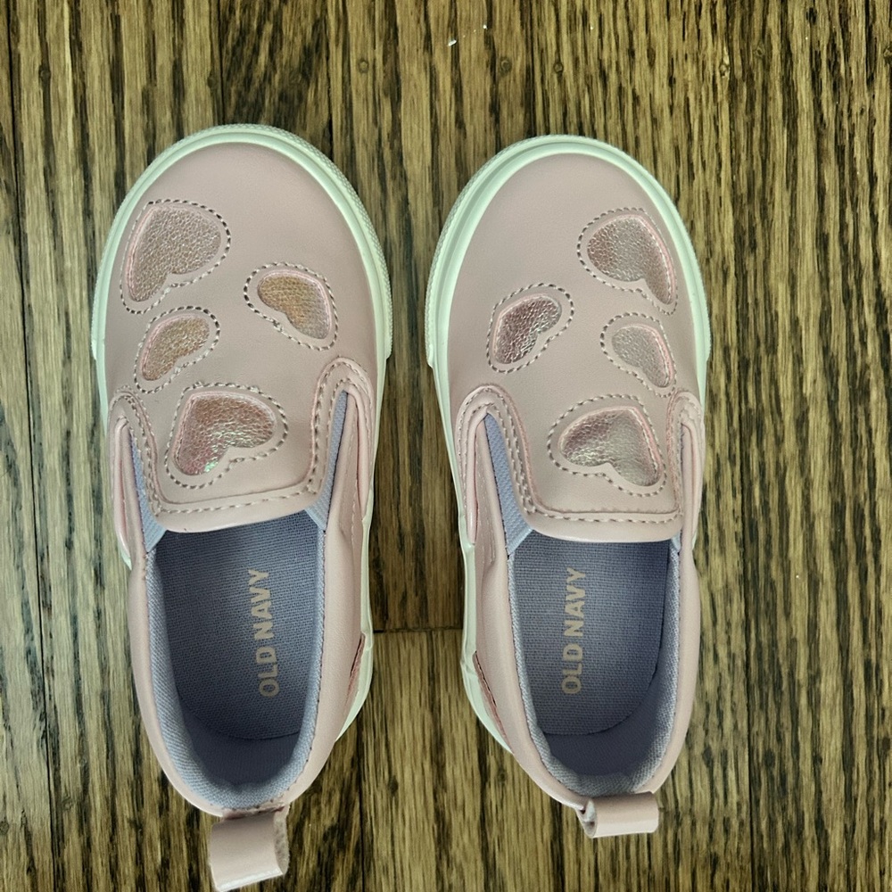 Old Navy Light Pink Kids Heart Sneakers